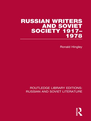 cover image of Russian Writers and Soviet Society 1917–1978
